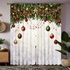 2 Pieces HD Digital Green Colorful Hanging Ball Curtains Home Decorating Style Decorating Living Room Bedroom Rodding Curtains E