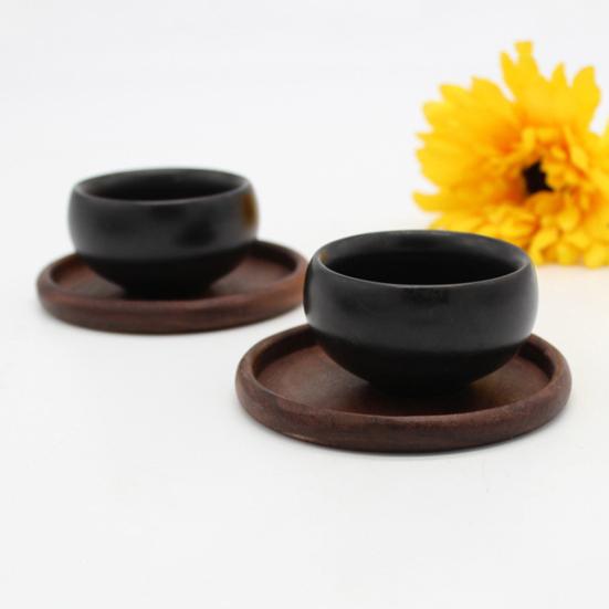 Sottobicchiere Quadrato Rotondo in Legno di Noce per Caffè Tè Teiera Tazza Tazza Ciotola Sottopiatto Tappetino
