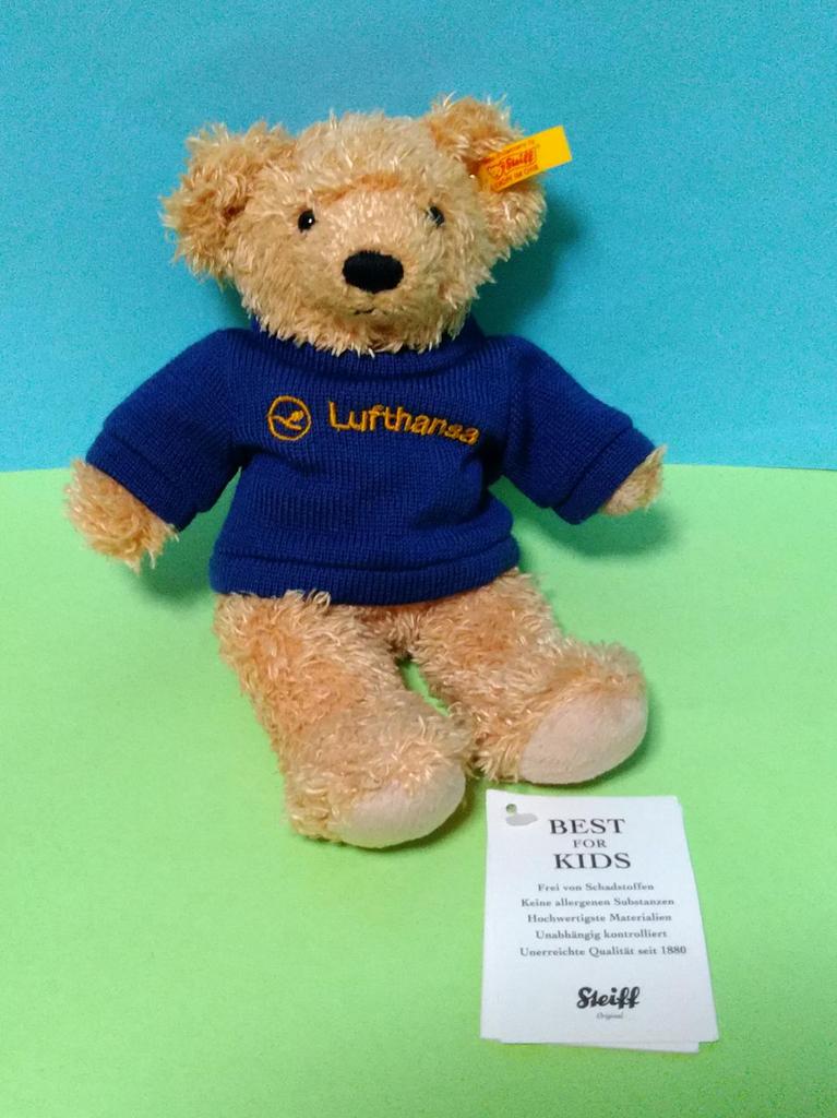 [USED] Steiff Lufthansa Collaboration Teddy Bear Plush Toy Bear