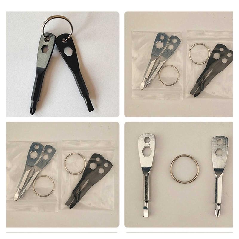 Portable Screwdriver Keychain Multifunction Set Nut Driver Wrench Repair Hand Tool Pocket Screwdrivers Flat/Phillips