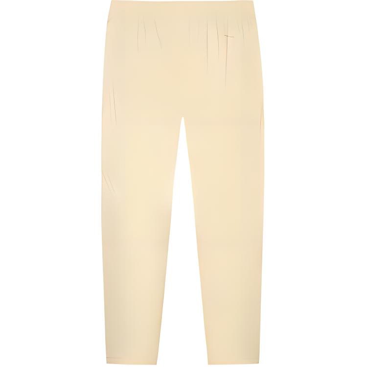 Anta Champion All-Weather Series Solid High-Waisted Straight Leg Knit Sports Pants Women bottoms Khaki 162430308-1