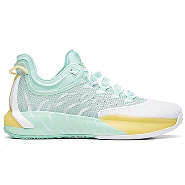 Anta GH1 Low Hayward Abrasion Resistant Breathable Low Top Basketball Shoes Men's White Green Yellow 112021103-6