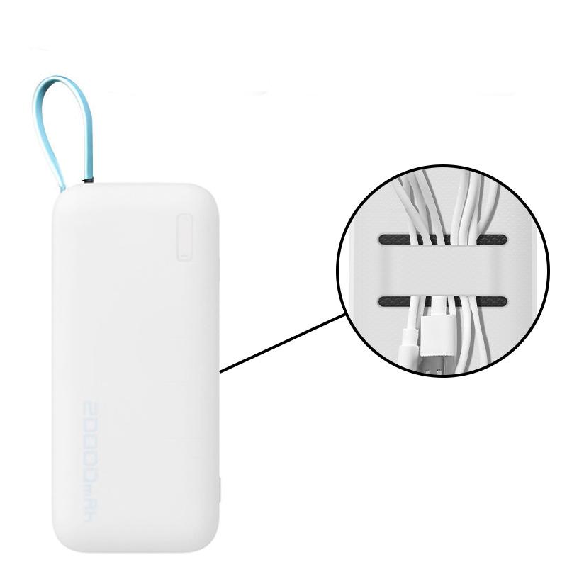 Shockproof Silicone Case For CUKTECH CP25 20000mah 55W Power Bank Dustproof Protective Power Bank Case Built-In Cable Storage