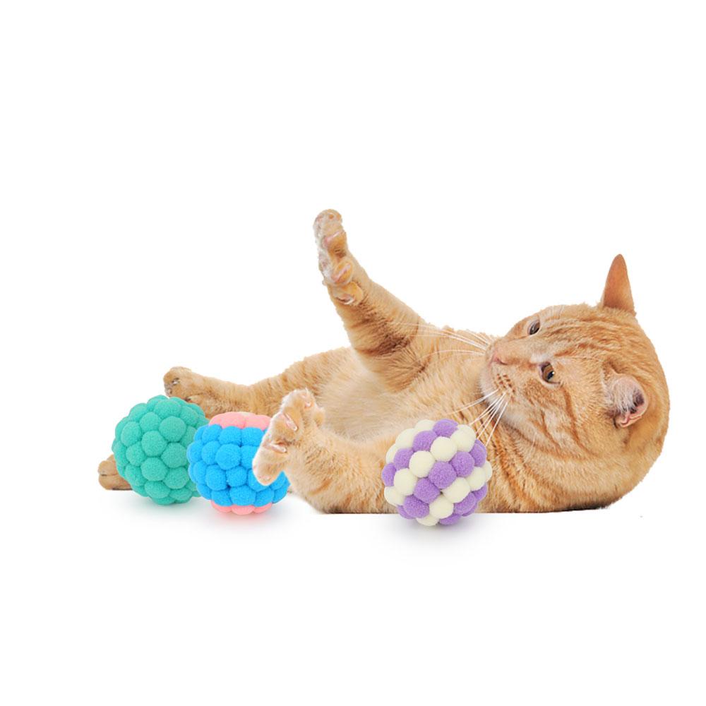 Flower Ball Teasing Cat Toy Colorful Kitten Pets Toys Molar Bolus Small Ball Pet Supplies
