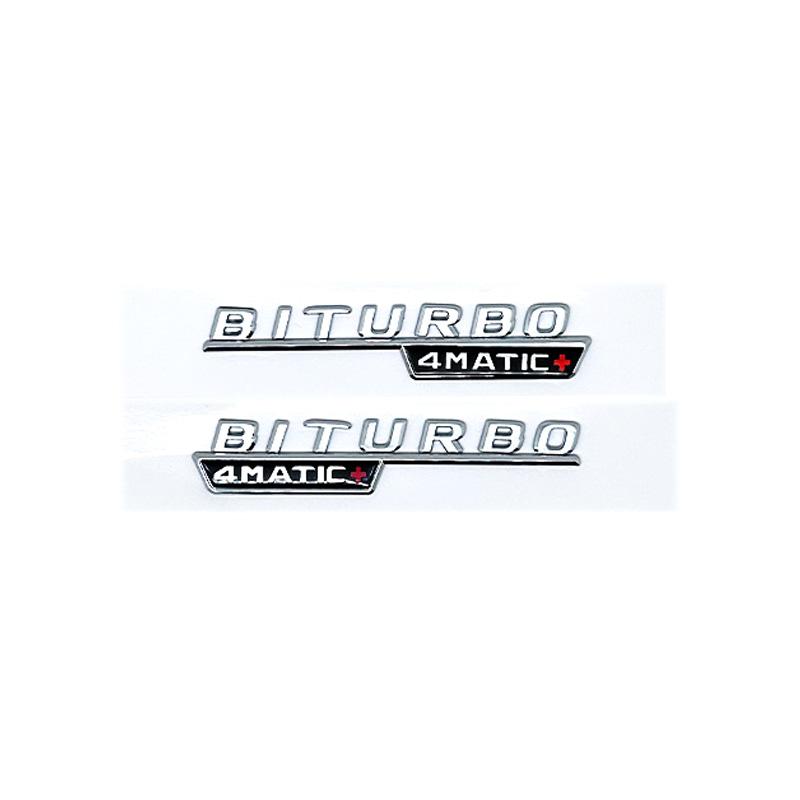 

2 шт. Автомобильные буквы Накладка на крыло Значок BITURBO 4MATIC Plus Наклейка для Mercedes AMG C43 E43 GLE43 GLC43 W205 W213 Аксессуары