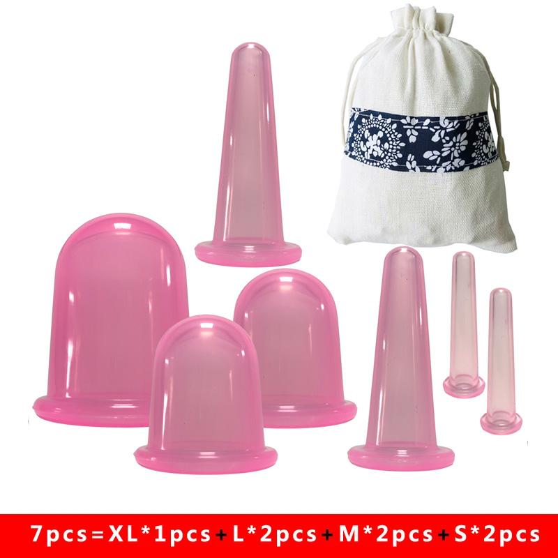 SHARE HO 4 Size Silicone Massage Jars Suction Cup Slimming Plastic Dampness Expelling Body Release Pain Vacuum Cans Banks