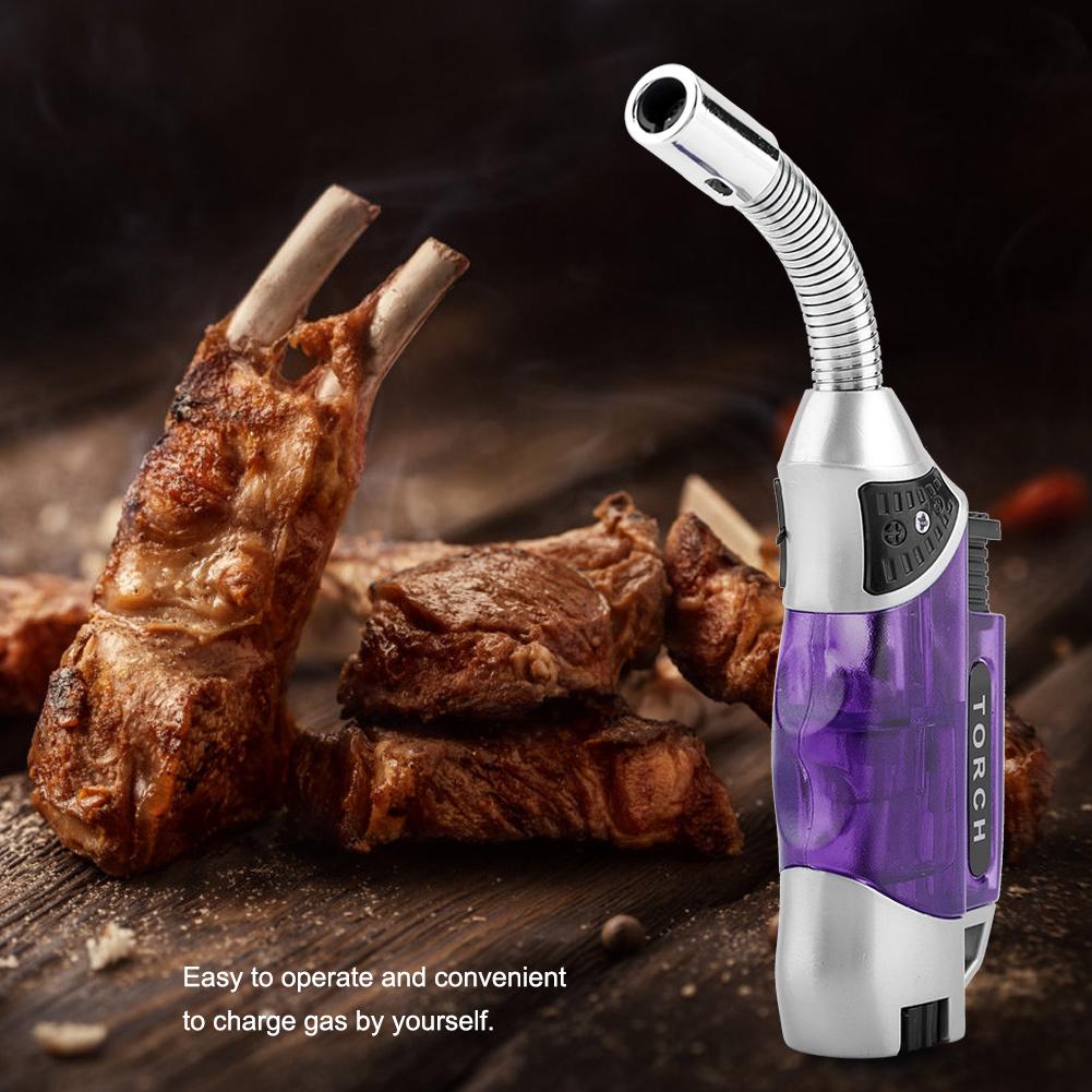 Electric Windproof Gas Lighter BBQ Stove Cooker Igniter (Transparent)