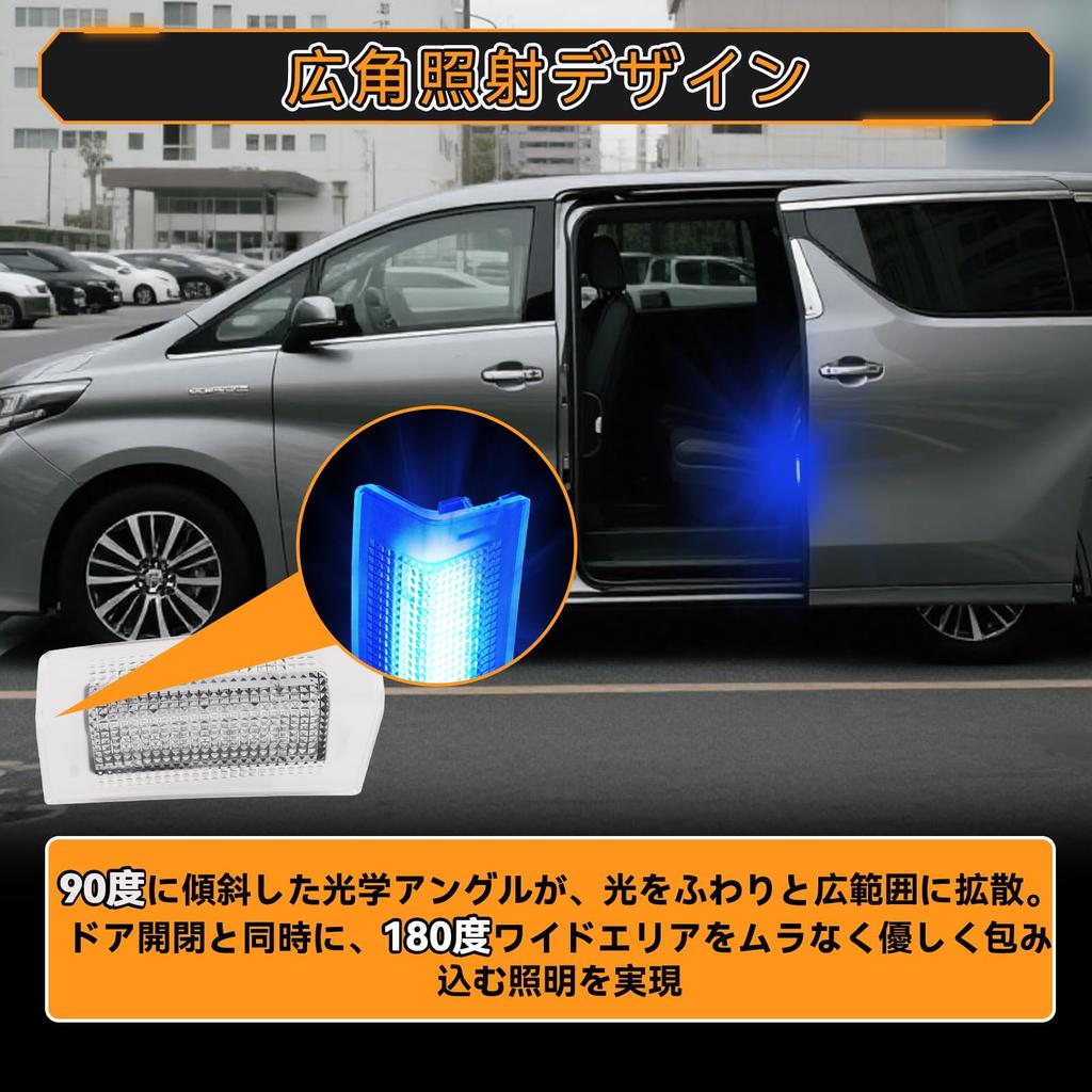 POPMOTORZ Toyota Alphard 40 Series Vellfire 40 Courtesy Lamp, 3 Row Chip LED, Sliding