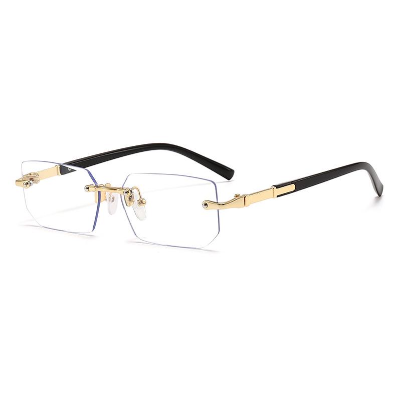 Color-Changing Fashion Sunglasses: Frameless, Anti-Blue Light, Small Square Frame