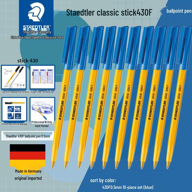 German Warrior Armor Ballpoint Pen - Classic Stick 430, 0.5/0.7mm, Red/Blue/Black Ink