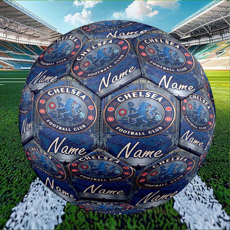 Custom Name Personalized Chelsea Football Club Print Size 5 Soccer Ball Training & Match Football, for Team, Kicking, Gift for Football Enthusiasts