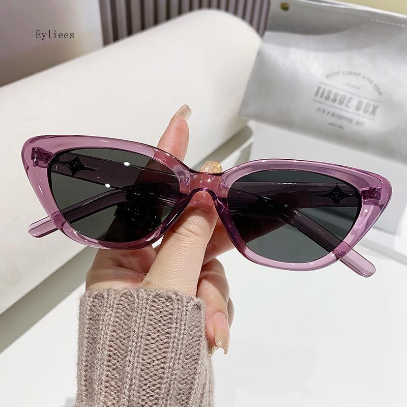 

New Fashion Cat Eye Sunglasses Vintage Luxury Brand Designer Black Irregular Oval Ladies Sun Glasses Eyewear Uv400