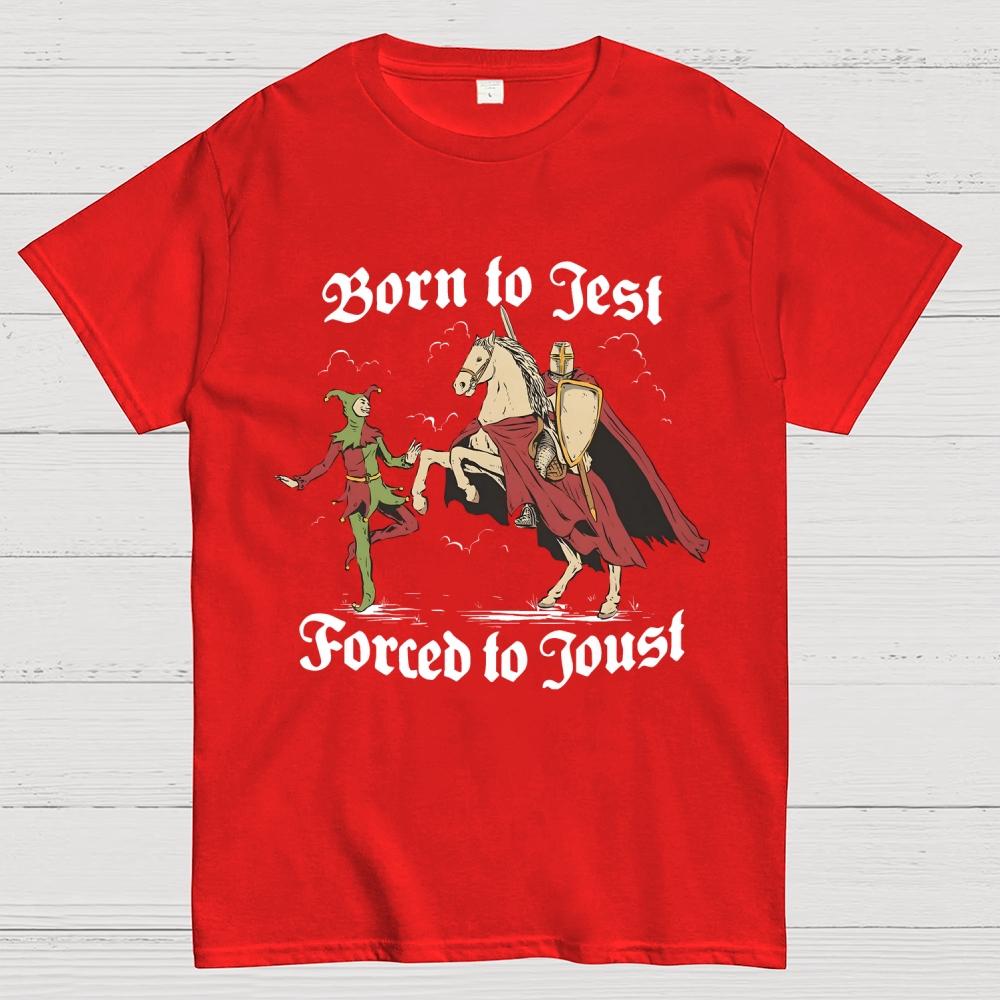 Nato per Scherzare Costretto a Torneo T-shirt Casual Estiva Unisex 100% Cotone Fresca Larga