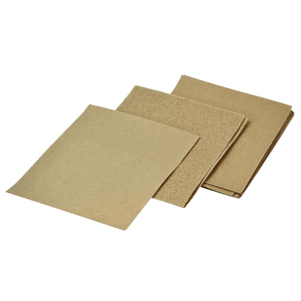 Faithfull Cork Block Glasspaper Sanding Sheets Assorted (pack 10)