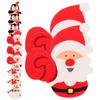150 Pcs Christmas Decoration Card Candy Holder Lollipop Paper Cards Santa Claus Penguin Candy Wrapping Paper Labels