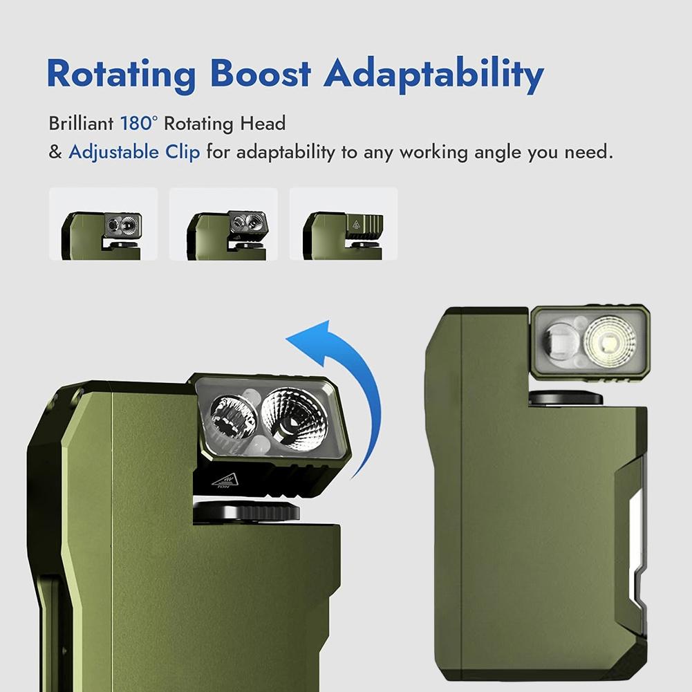 G5 Rechargeable EDC Flashlight 400 Lumens Dual Light Sources Mini Flashlight Portable Pocket LED Work Light for Outdoor Camping