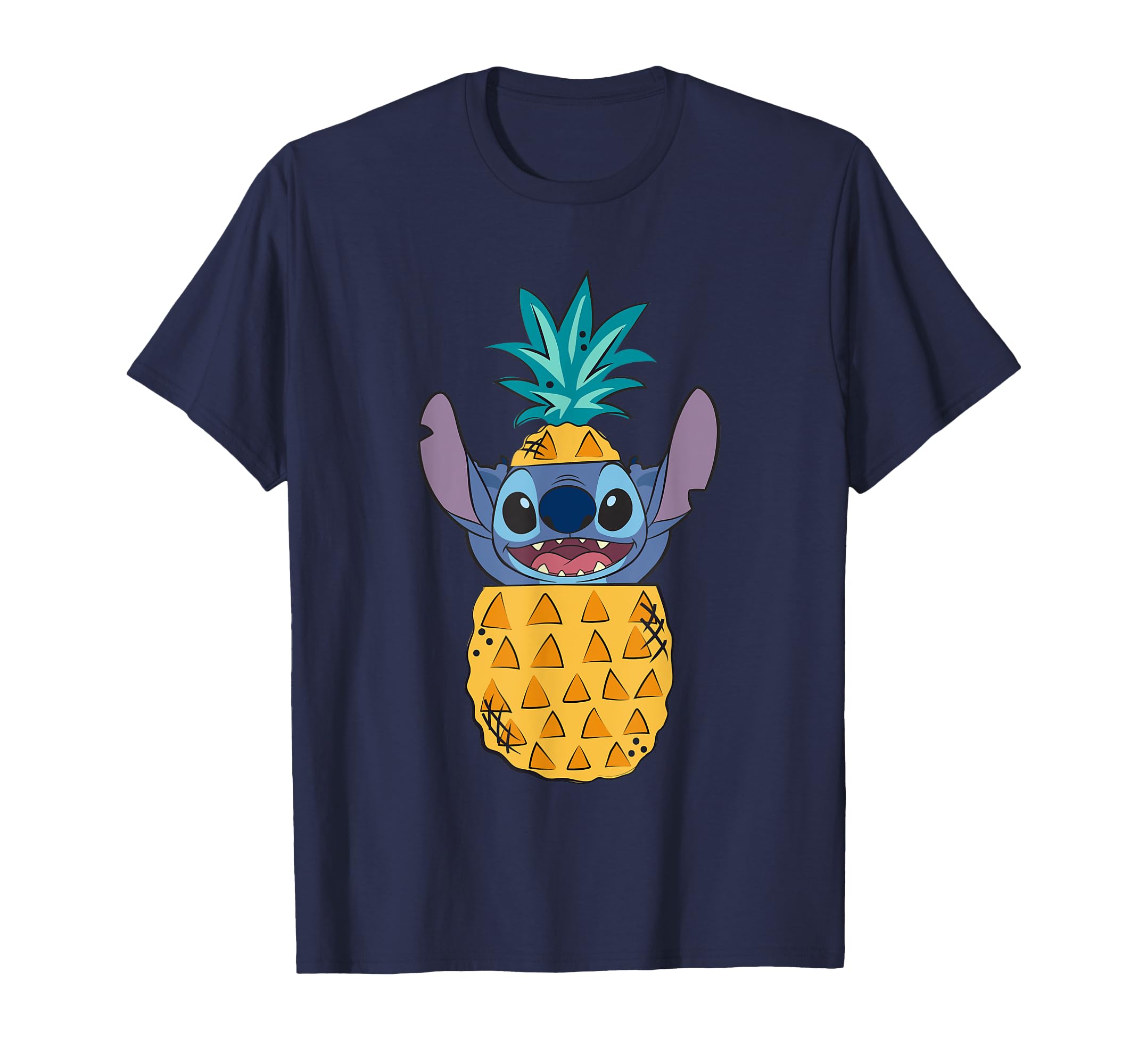 

Disney Lilo Stitch Cute Pineapple Surprise Chest Portrait & T-Shirt синий