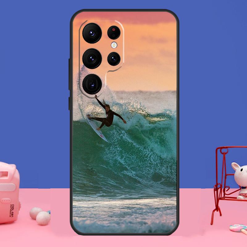 Surfing Wave Case For Samsung Galaxy S24 Ultra S23 S22 S21 S20 FE Note 20 S8 S9 S10 Note 10 Plus Cover