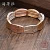 Three-color irregular environmentally friendly alloy splicing elastic bracelet, fashionable men's and women's versatile bracelet