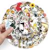 50 Hand-Drawn Cute Kitten Stickers for Kids - Perfect for Decorating Water Bottles, Suitcases, and Skateboards