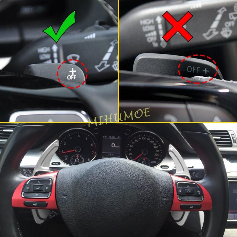 Dla VW Golf GTI R MK6 Polo Tiguan Touareg Eos Passat B7 wewnętrzne manetki zmiany biegów w kierownicy akcesoria przedłużające