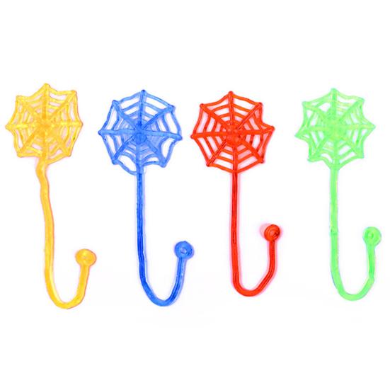 10Pcs Stretchy Sticky Toys Soft TPR Stretchable Colorful Spider Web Wall Climbing Toy Stress Relief Fidget Toys Squishes Stretchy Sticky