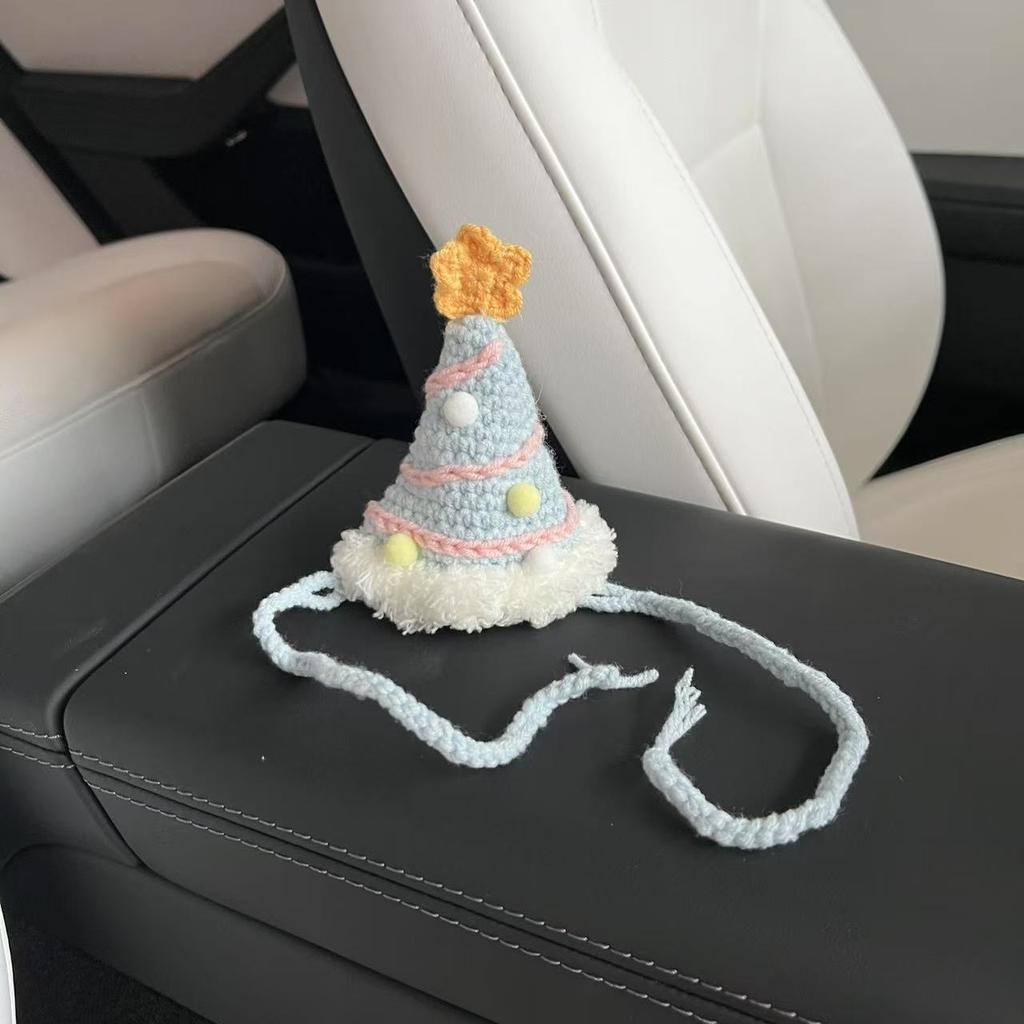 Snow White Cat Collar Green Christmas Dog Scarf Pet Neck Warmer Knitted Bib Drool Towel