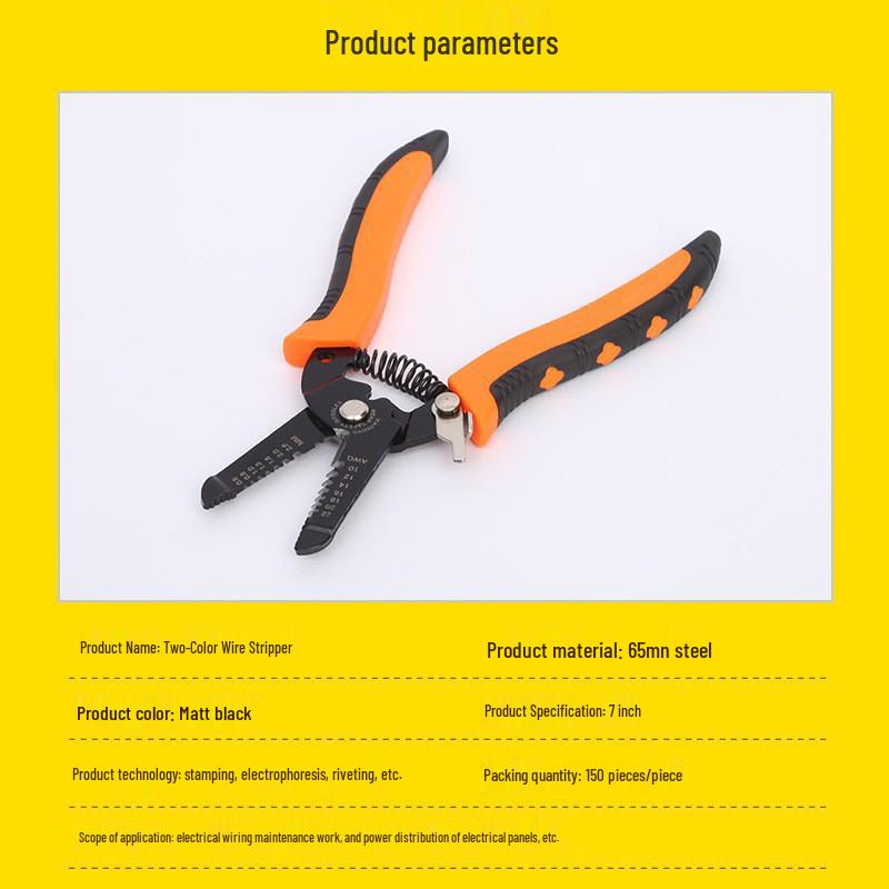 Dual-Color Multi-Functional Wire Stripper & Cutter for Electricians