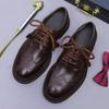 Men's Horse Leather Genuine Brock Carved Leather Bottom Goodyear Business Dress Shoes