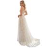   European and American New Wedding Dress Sexy V-neck Sleeveless Lace Wedding Dress