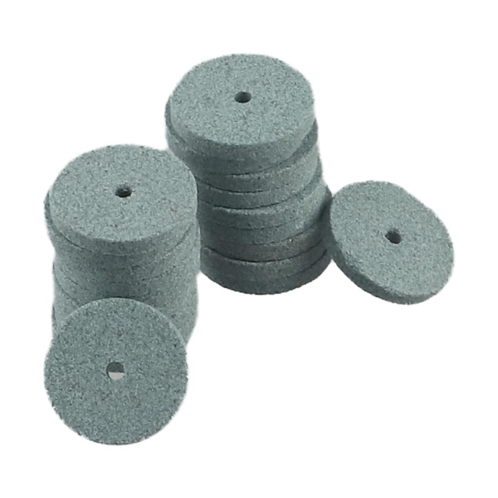 Pack of 20 Abrasive Polishing Pads 20mm for Mini Drill Grinder with 2.3mm Shaft for Metal Conditioning and Detail Work