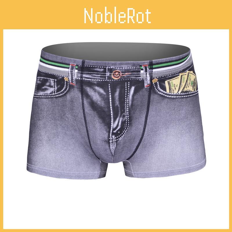 Høj Kvalitet Europæisk Og USA Stil Mænds Bomulds Shorts Denim Jeans Undertøj For Komfort