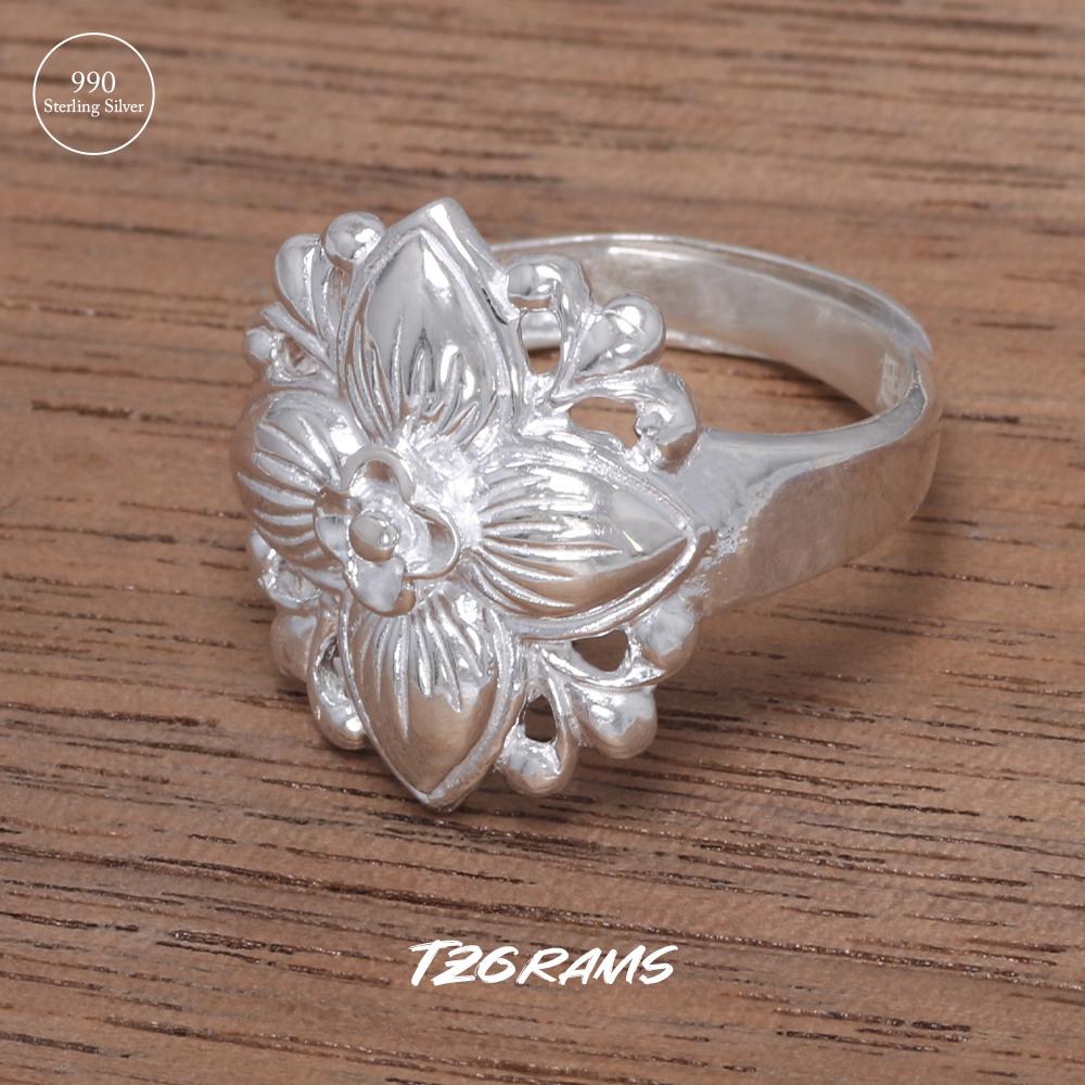

S990 Оптовая продажа стерлингового серебра Простые цветочные кольца Элегантное яркое серебряное кольцо на палец для женщин Гладкие украшения для дня рождения