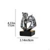 Double Horse Head Figurine Chinese Year Decoration Artwork Collection Creative Desktop Ornament