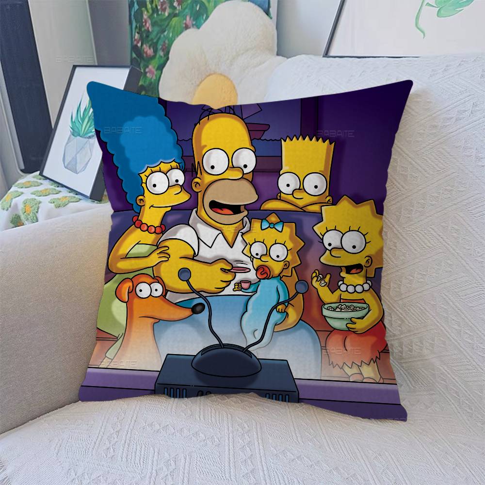 S-Simpson T-Treehouse Of Horror Decorative Room Aesthetics Pillow Case Home Decor Bedroom Sofa Bed Couch Pillow Cover 45X45