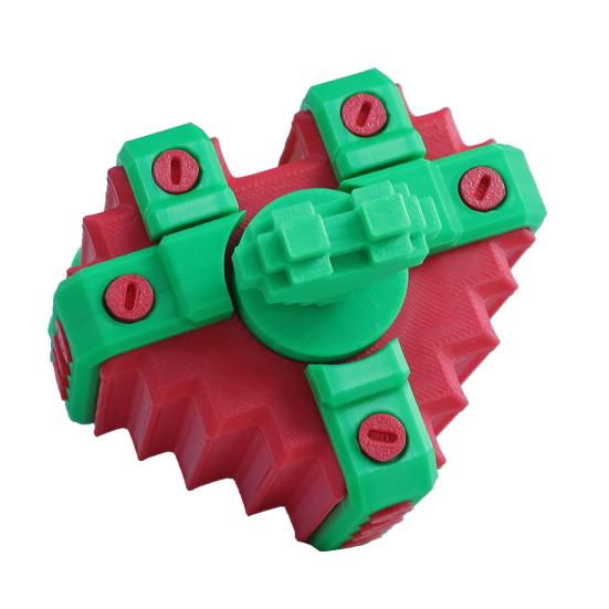 Ärgerliche Geschenkbox mit Schrauben 3D-gedruckte Valentinstags-Herzförmige Geschenkbox Urkomischer Geldkartenbehälter Lustiges Streichgeschenk