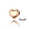 Cute Copper Heart Shape Safety Chain and Moon Dangle Charm Fits Bracelet Exquisite Necklace Rose Gold Pendant Gifts