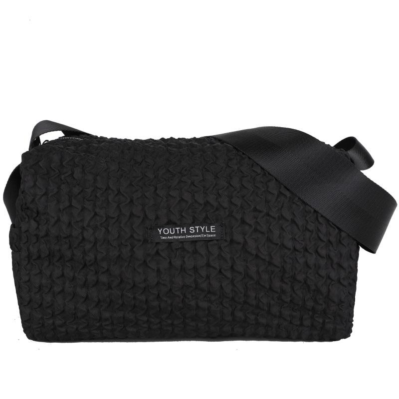 

Spring 2025 New Pleated White Bag Women s Fashion Versatile Casual YTO Bag Horizontal Pillow Bag Crossbody Bag чёрный
