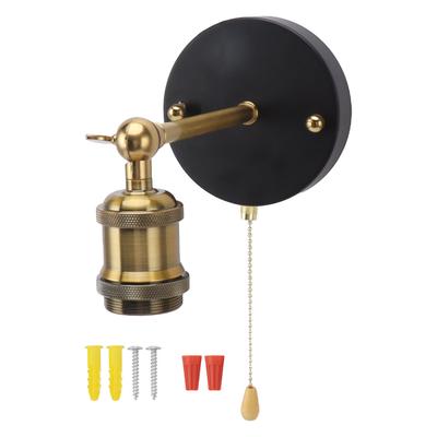 Retro Wall Sconce E27 E26 Iron Adjustable Vintage Wall Mounted Lamp Lighting Fixture Set with