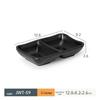 Black Melamine Dipping & Snack Dish with 2-3 Compartments