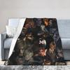 Leons Kennedy Residents Evils Warm Soft Blanket  Students Plush Throw Blanket Pattern Couch Chair Flannel Bedspread Bed Cover