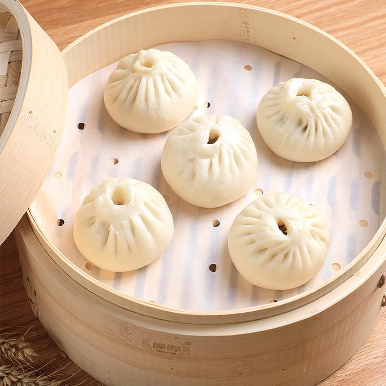 Non-stick Disposable Steamer Liner Paper for Xiaolongbao and Mantou with Perforated Bun Bottom