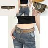 Punk Leather Belt With Alloy Buckle For Hip Hop Style Casual Wear