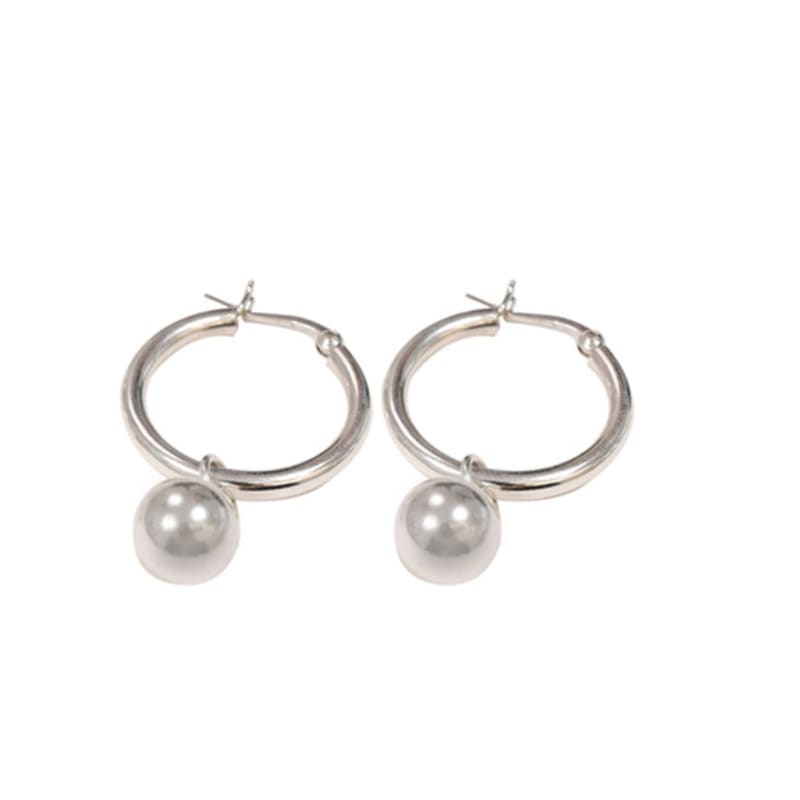 LAYERMOOD 24 Two way ball ring Earring -silver925