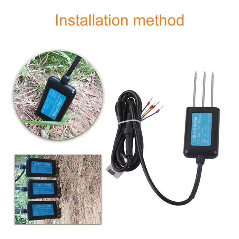 A03F-RS485 Output Soil Moisture Transmitter Single Soil Humidity Sensor Tester 12-24V DC Measurement Range 0-100%