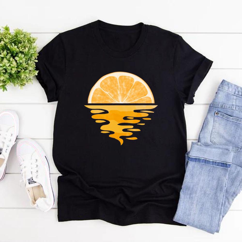 Orange Fruit Shirt Gift for Orange Lovers Gardening TShirt Womens Short Sleeve Graphic T Shirts Fruit Lover Birthday Party Tee
