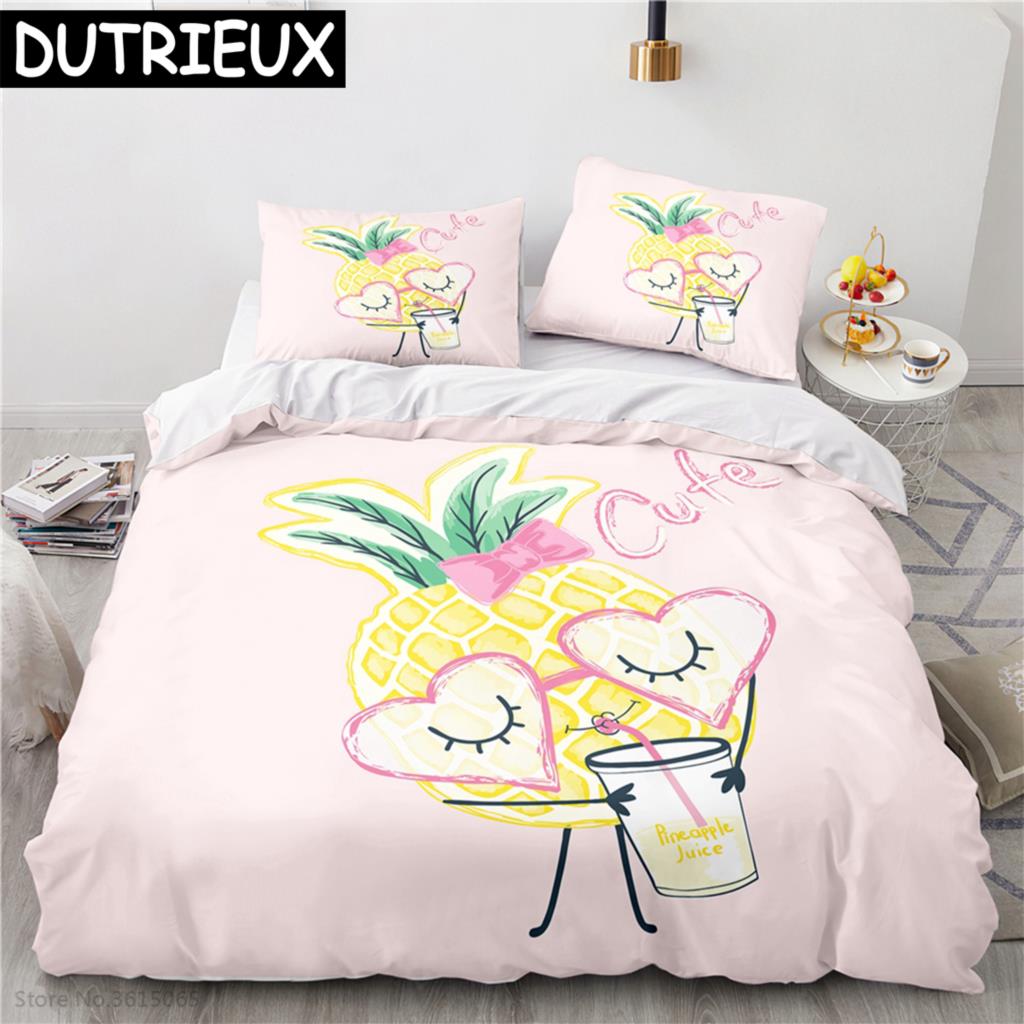 Nordic Cartoon Animal Printed Bedding Set Duvet Cover Children Bedclothes Duvet Cover Sets Pillowcase Twin Full Queen King Size