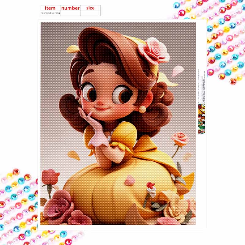 Disney Diamond Painting Set Classic Belle Home Decor Craft, Perfect Handmade DIY Gift Idea
