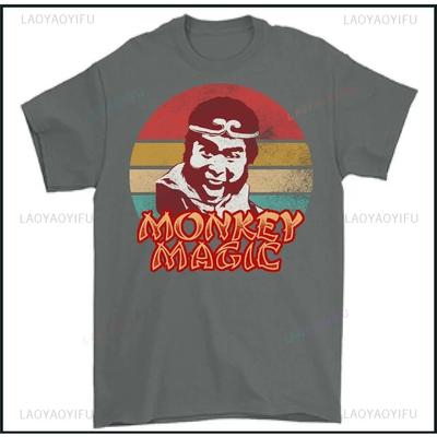Retro Movie A Chinese Odyssey MONKEY MAGIC Cotton TSHIRT Men Chinese Fantasy TV Show Martial Arts 70s 80s Printed Tshirt