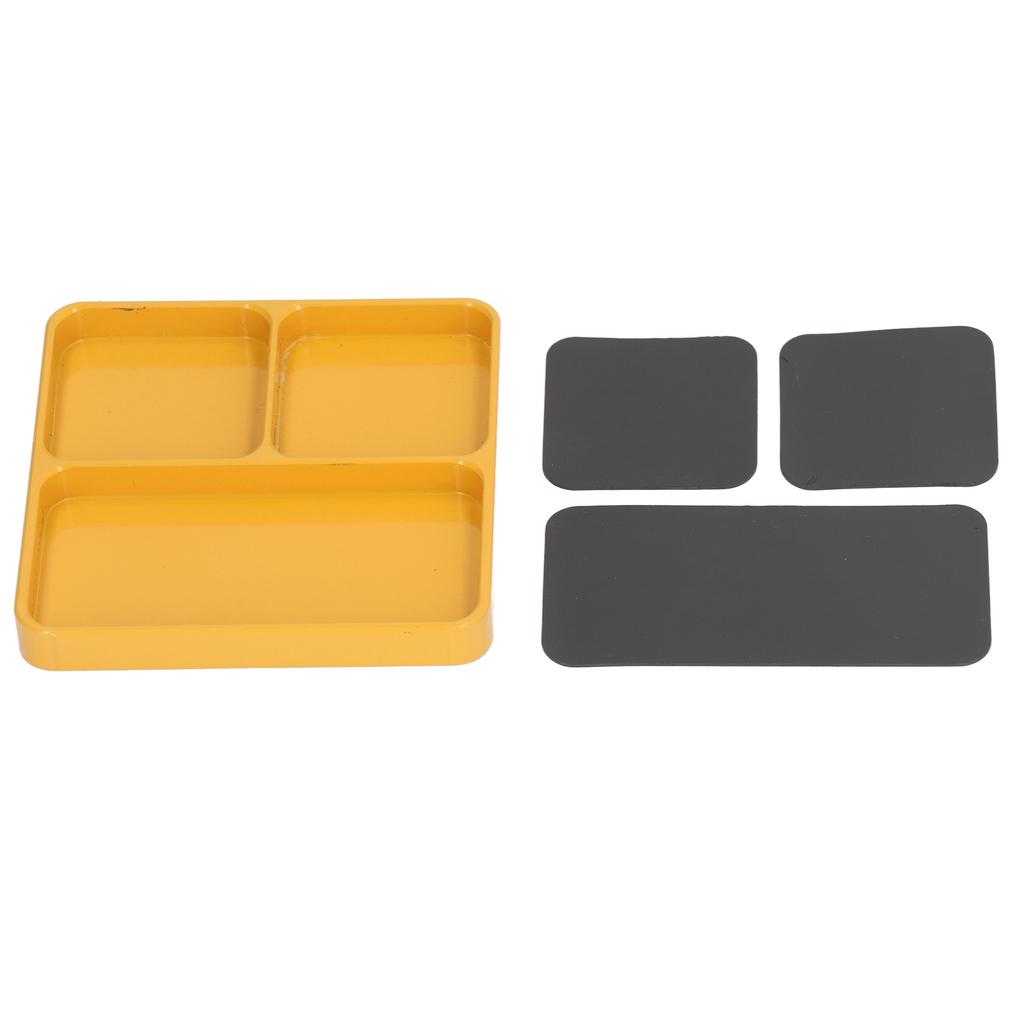 Magnetic Tray Heat Resistant 13.8x11x2cm Aluminum Alloy Easy Cleaning Screws Holder Tool for DIY